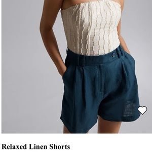 &other stories relaxed linen shorts
